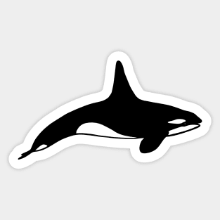 Killer whale in black and white Sticker
